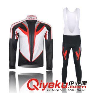 抓絨騎行服男 XINTOWN極速紅騎行服長袖套裝 自行車服 抓絨防風(fēng)保暖功能衣褲原始圖片2