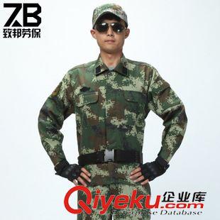 熱賣爆款 新式2015zp領章款迷彩服叢林無肩扣長袖作訓服夏迷彩服套裝