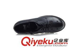 9月1日-10日新品 2015新款系帶小皮鞋時尚增高粗跟厚底女士高跟鞋休閑平底韓版單鞋