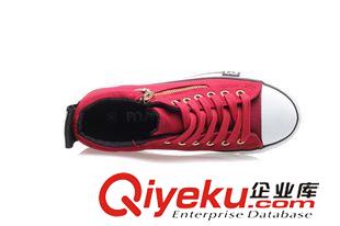 9月1日-10日新品 韓版2015秋季新款透氣布面板鞋平底休閑鞋側拉鏈時尚運動鞋潮女鞋原始圖片2