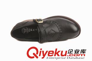 9月1日-10日新品 2015韓版粗跟休閑鞋布洛克高跟女單鞋學(xué)生厚底女鞋時(shí)尚皮帶扣潮鞋原始圖片2
