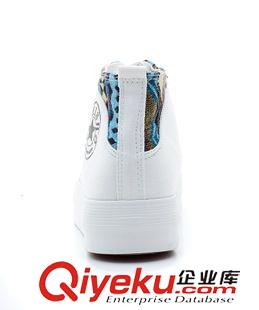 8月11日-20日新品 秋季新款韓版運動鞋潮厚底休閑鞋拼色女鞋帆布五星舒適高幫板鞋原始圖片3