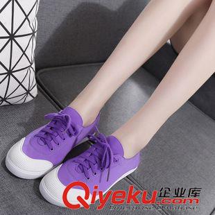 7月21日-31日新品 2015韓版系帶低幫鞋女糖果色平底zp休閑百搭時(shí)尚萊卡布板鞋潮鞋