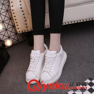 7月11日-20日新品 2015秋季新款韓版白色板鞋潮人同款休閑運動鞋平底厚底學生單鞋女