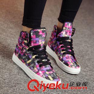 7月11日-20日新品 歐洲站2015秋季新款印花高幫鞋女平底運(yùn)動(dòng)休閑女鞋厚底韓版潮鞋子