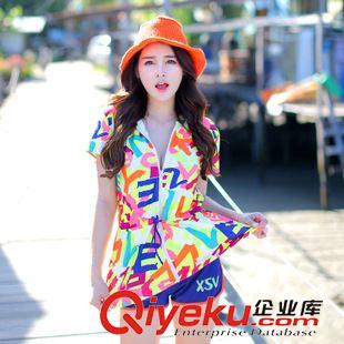 bjn四件套 代購(gòu)蜜月度假情侶裝膠印T恤三件套剛托溫泉bjn游泳衣15052