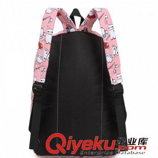 8月新款{dy}批 批發新款韓版卡通帆布大白雙肩包潮流男女中學生書包雙背電腦包原始圖片2