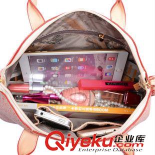 8月新款第三批 批發2015歐美dpgdpu新款手提女包潮流箭頭紋印花四件套子母包原始圖片3