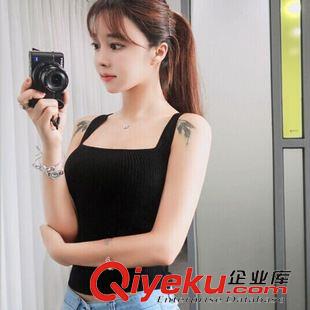 馬甲‖背心 韓國(guó)小背心上衣性感顯瘦緊身打底衫女t恤 女裝服裝批發(fā)代理加盟