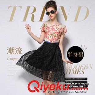半身裙 歐洲站 2015春季新款時尚dp純色簡約半身裙蓬蓬裙女裝批發原始圖片3