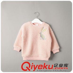 9月5號(hào)男童女童上新 外貿(mào)出口童裝批發(fā)女童卡通兔子外套一件代發(fā)羊毛保暖百搭衛(wèi)衣戎裝原始圖片2