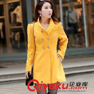 秋款西裝，風(fēng)衣外套 新款秋冬韓版羊絨大衣女呢子外套中長(zhǎng)款雙排扣修身立領(lǐng)時(shí)尚風(fēng)衣潮原始圖片3
