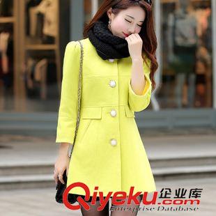 秋款西裝，風(fēng)衣外套 秋冬新款羊絨呢大衣外套女韓版時(shí)尚中長(zhǎng)款雙排扣修身拼接裙擺風(fēng)衣