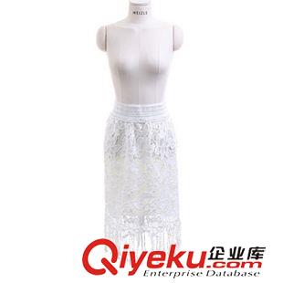 短褲，半身裙 2015春季新款韓版女裝半身裙 蕾絲鏤空鉤花流蘇性感包臀裙 批發(fā)原始圖片3
