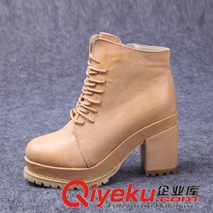 韓國短靴 2015秋季新款 短靴女厚底松糕大頭鞋英倫女士zp低幫單鞋 女