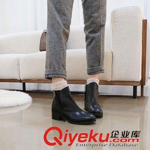2015秋上新（現貨） 時尚韓版馬丁靴 女士皮靴短靴 廠家直銷靴子防滑耐磨 平底女靴原始圖片3