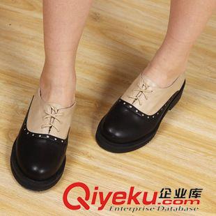 未分類 2015春新款潮女鞋批發(fā) 女單鞋系帶低幫淺口女鞋純pu皮休閑鞋女原始圖片2