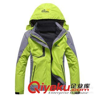 沖鋒衣兩件套 廠家直銷 戶外男女情侶沖鋒衣兩件套三合一可拆下抓絨內(nèi)膽滑雪服原始圖片3