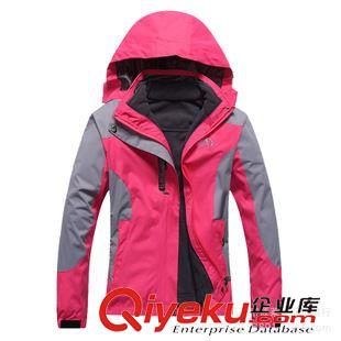 沖鋒衣兩件套 廠家直銷戶外沖鋒衣兩件套三合一防風(fēng)防水可定做親子套裝一件代發(fā)原始圖片2