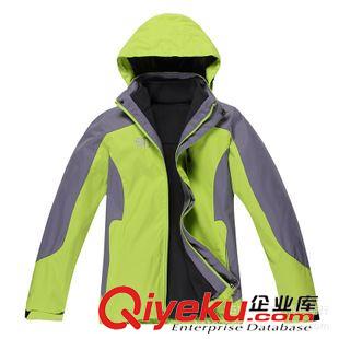 沖鋒衣兩件套 廠家直銷戶外沖鋒衣兩件套三合一防風(fēng)防水可定做親子套裝一件代發(fā)原始圖片3