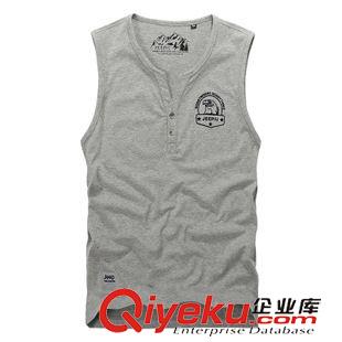 短袖T恤 2015春夏季裝休閑運動T恤純棉圓領無袖休閑汗背心男裝一件代發原始圖片2