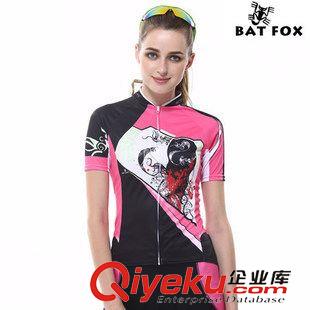 夏季套裝 BATFOX 騎行服夏季長袖女士套裝自行車單車服 -貓女郎