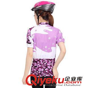 夏季套裝 KINGBIKE金巴克 夏季女款短袖套裝櫻花 時(shí)尚吸濕排汗 自行車服裝