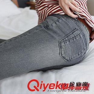 8月上新 2015秋冬新款韓版小腳牛仔褲女鉛筆褲子修身顯瘦灰色打底褲原始圖片2