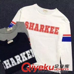 秋.08.31 韓國街頭風 秋冬女裝前后圖案數字字母印花寬松休閑長袖T恤女原始圖片2