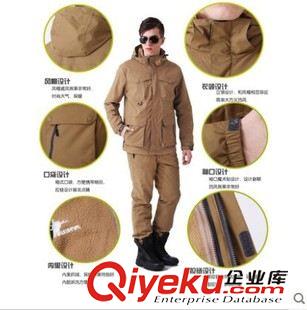 男式套裝 自由騎士沖鋒衣褲套裝男三合一防水透氣登山服8032+1061原始圖片2