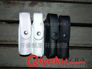 腰帶套 黑白色牛皮外腰帶 對講機套 黑色牛津手電套 伸縮棍套原始圖片2