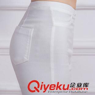 春夏女式休閑褲 實(shí)拍2015韓版時(shí)尚修身顯瘦小腳褲時(shí)尚打底褲兩粒扣彈力鉛筆褲原始圖片3