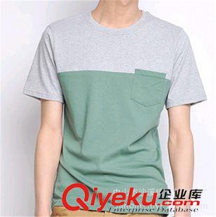 圓領(lǐng)T恤（T-shirts） 青少年{bfb}棉休閑短袖T恤 圓領(lǐng)純色T恤衫