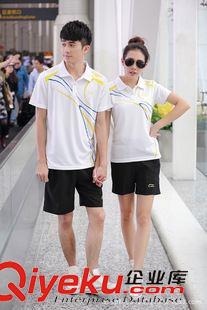 情侶套裝 15新款夏季情侶款運動短袖套裝男女休閑跑步健身團(tuán)購批服短袖原始圖片2