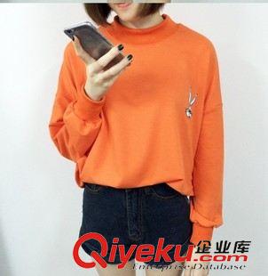 9月5日新款 實拍韓國東大門女裝 2015秋品卡通寬松套頭情侶衛衣廠家直銷
