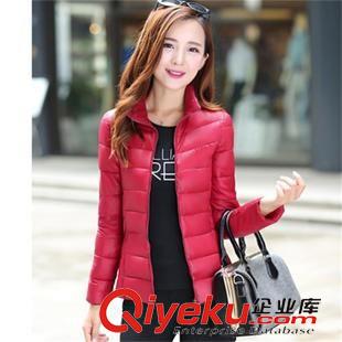 羽絨棉服 實拍705#冬季新款棉衣女韓版修身時尚立領(lǐng)糖果色輕薄短款羽絨服原始圖片3