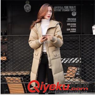 羽絨棉服 2015新款韓國匹諾曹樸信惠崔仁荷同款長款羽絨棉服外套大衣