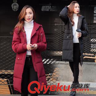 羽絨棉服 2015新款韓國匹諾曹樸信惠崔仁荷同款長款羽絨棉服外套大衣原始圖片2
