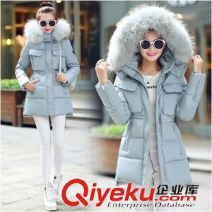 羽絨棉服 2015新款韓國匹諾曹樸信惠崔仁荷同款長款羽絨棉服外套大衣