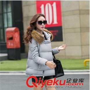 棉衣 2015新款韓版迷彩羽絨服加長款修身毛領(lǐng)羽絨女棉衣