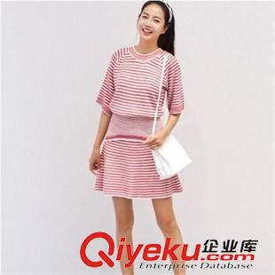 毛衣 5935# 2015年秋冬韓國爆款粉色小清新毛衣套裙原始圖片2
