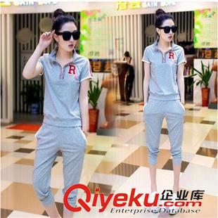 套裝 實拍971#女夏新款學(xué)生休閑套裝薄款短袖七分褲運動服兩件套潮