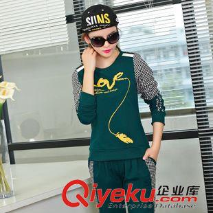 休閑運(yùn)動(dòng)套裝 2015秋季歐洲站新款休閑套裝女長(zhǎng)袖運(yùn)動(dòng)服三件套修身衛(wèi)衣
