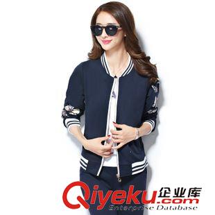 休閑運(yùn)動(dòng)套裝 2015秋季歐洲站新款休閑套裝女長(zhǎng)袖運(yùn)動(dòng)服三件套修身衛(wèi)衣原始圖片2
