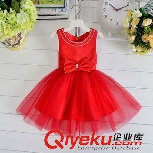 本店高品質(zhì)童禮服 現(xiàn)貨批發(fā) 小童禮服水鉆蕾絲連衣裙韓版蝴蝶結(jié)網(wǎng)紗公主裙小組童裙原始圖片2