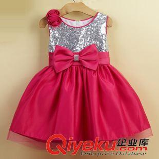 本店高品質童禮服 廠家直銷批發(fā) {zx1}款式高質量純棉里女童無袖蝴蝶結禮服 多色可選