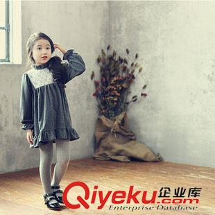 T桖 打底褲 一件代發(fā) 女童純棉荷葉邊T桖秋冬長袖卡通圖案打底衫羊毛拉架上衣