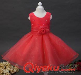 八月新品現(xiàn)貨 整手批發(fā) {zx1}女童禮服 gd花童婚紗裙無袖禮服蝴蝶結(jié)演出連衣裙