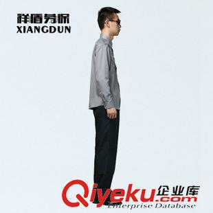 工作服 廠家批發 保安服春秋物業安保服套裝  保安長袖淺灰透氣襯衫套裝