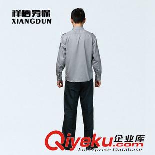 工作服 廠家批發 保安服春秋物業安保服套裝  保安長袖淺灰透氣襯衫套裝